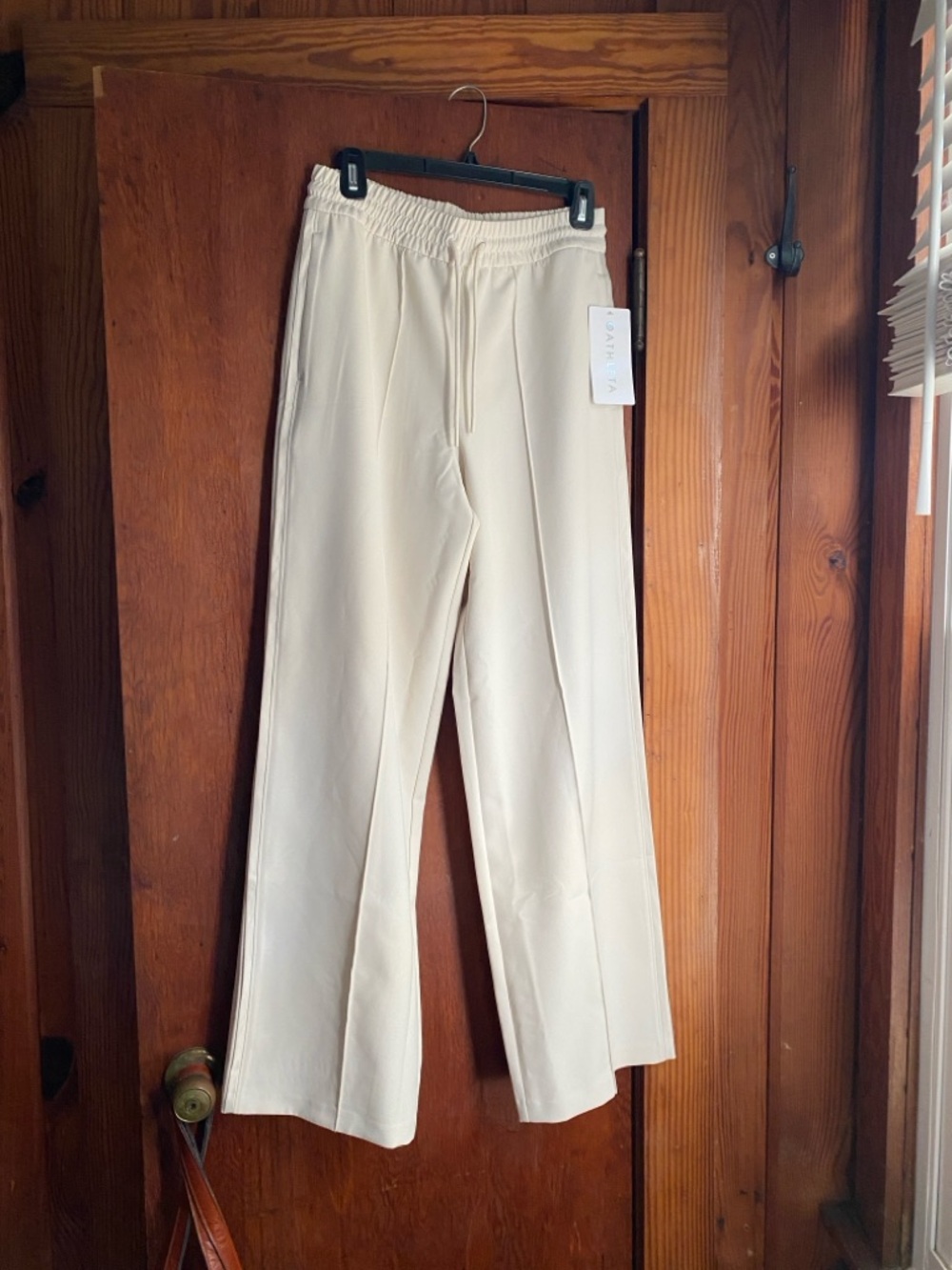 Athleta Ivory Wide-Leg Drawstring Pants